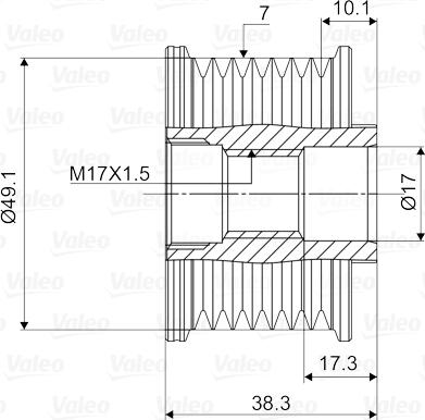 Valeo 588063 - Шкив генератора, муфта www.autospares.lv