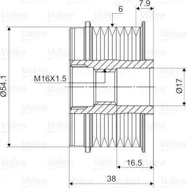 Valeo 588006 - Piedziņas skriemelis, Ģenerators www.autospares.lv