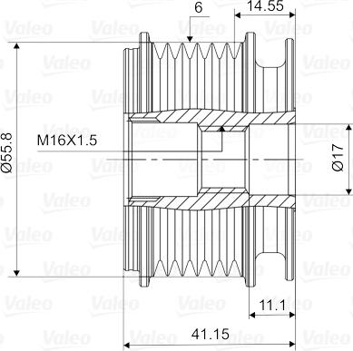 Valeo 588001 - Piedziņas skriemelis, Ģenerators www.autospares.lv