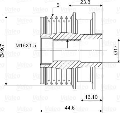 Valeo 588085 - Piedziņas skriemelis, Ģenerators www.autospares.lv