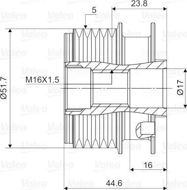 Valeo 588083 - Piedziņas skriemelis, Ģenerators www.autospares.lv