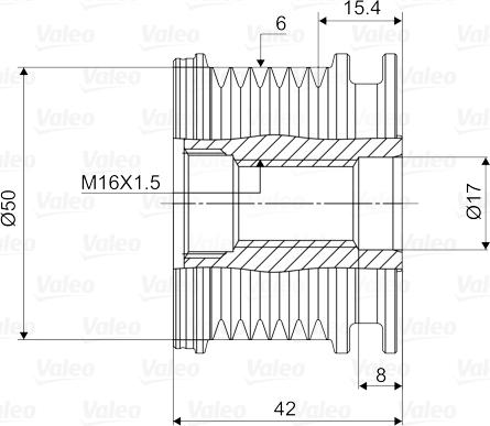 Valeo 588039 - Piedziņas skriemelis, Ģenerators www.autospares.lv