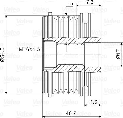 Valeo 588026 - Piedziņas skriemelis, Ģenerators autospares.lv