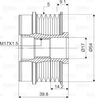 Valeo 588111 - Шкив генератора, муфта www.autospares.lv