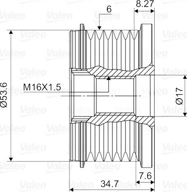 Valeo 588137 - Piedziņas skriemelis, Ģenerators www.autospares.lv