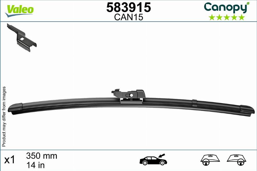 Valeo 583915 - Stikla tīrītāja slotiņa autospares.lv