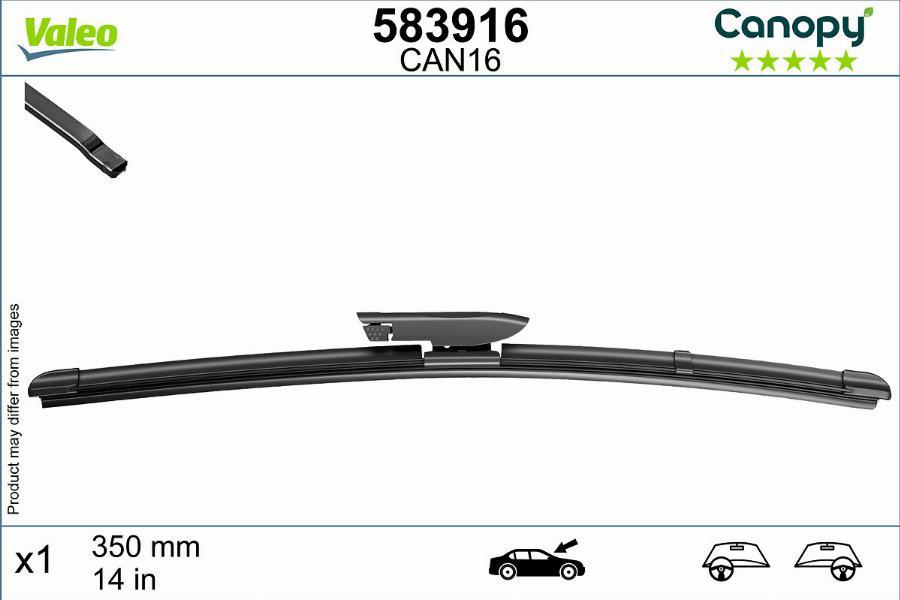 Valeo 583916 - Stikla tīrītāja slotiņa autospares.lv