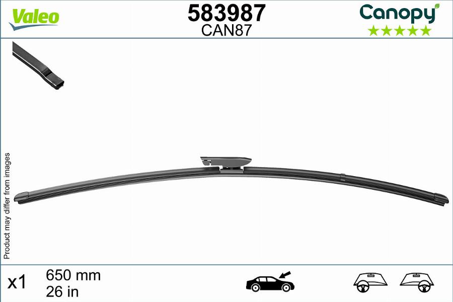 Valeo 583987 - Wiper Blade www.autospares.lv