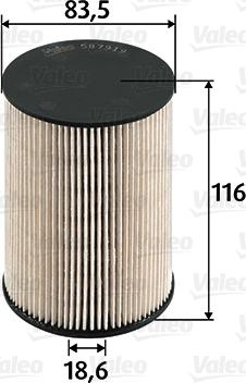 Valeo 587919 - Degvielas filtrs www.autospares.lv