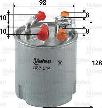 Valeo 587544 - Degvielas filtrs www.autospares.lv