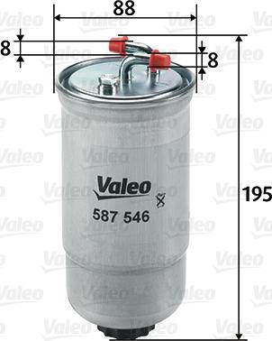 Valeo 587546 - Fuel filter www.autospares.lv