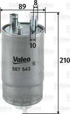 Valeo 587543 - Degvielas filtrs autospares.lv