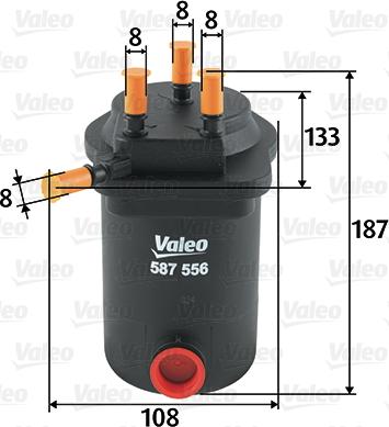 Valeo 587556 - Degvielas filtrs www.autospares.lv