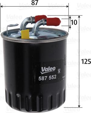 Valeo 587552 - Degvielas filtrs www.autospares.lv