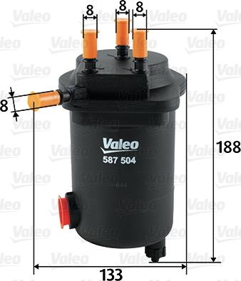 Valeo 587504 - Fuel filter www.autospares.lv