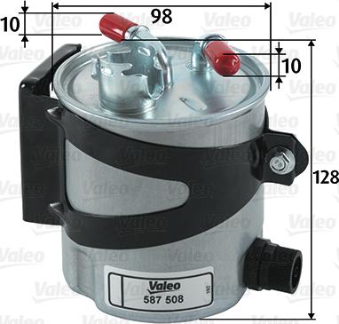 Valeo 587508 - Degvielas filtrs www.autospares.lv