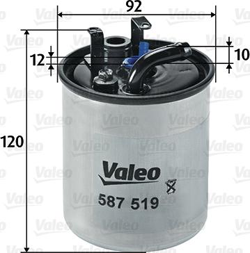 Valeo 587519 - Degvielas filtrs www.autospares.lv