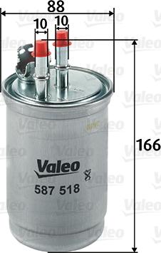 Valeo 587518 - Degvielas filtrs www.autospares.lv