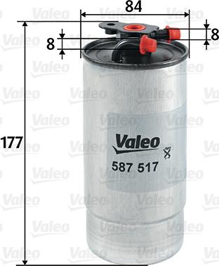 Valeo 587517 - Degvielas filtrs www.autospares.lv