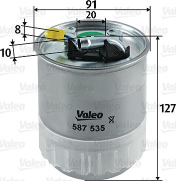 Valeo 587535 - Degvielas filtrs www.autospares.lv