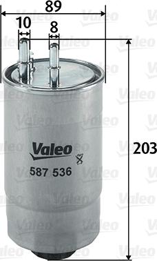 Valeo 587536 - Топливный фильтр www.autospares.lv