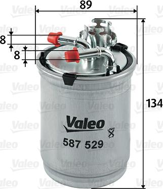 Valeo 587529 - Degvielas filtrs www.autospares.lv