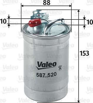 Valeo 587520 - Degvielas filtrs www.autospares.lv