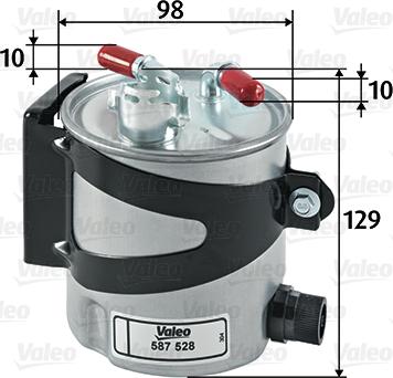 Valeo 587528 - Degvielas filtrs www.autospares.lv