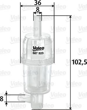 Valeo 587523 - Eļļas filtrs autospares.lv