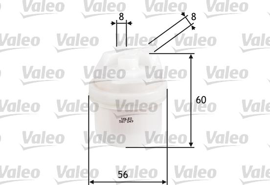 Valeo 587049 - Degvielas filtrs www.autospares.lv