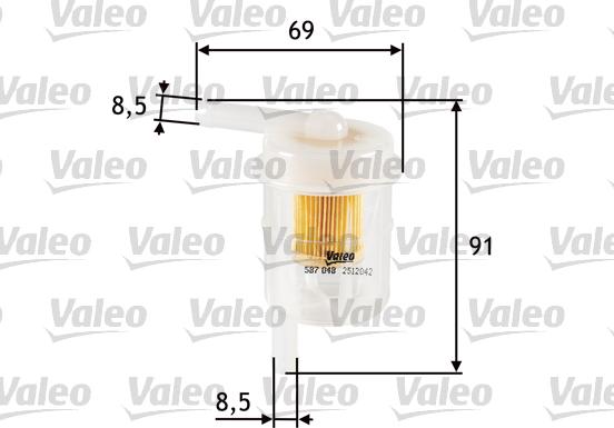 Valeo 587048 - Degvielas filtrs autospares.lv