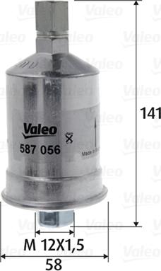 Valeo 587056 - Degvielas filtrs www.autospares.lv