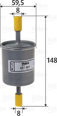 Valeo 587061 - Degvielas filtrs www.autospares.lv