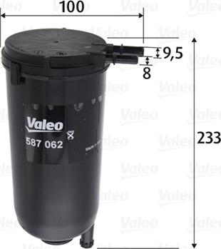 Valeo 587062 - Degvielas filtrs www.autospares.lv