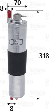 Valeo 587034 - Degvielas filtrs www.autospares.lv