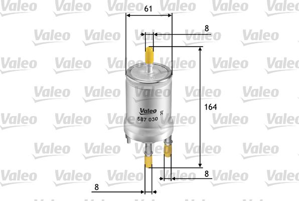 Valeo 587030 - Degvielas filtrs autospares.lv