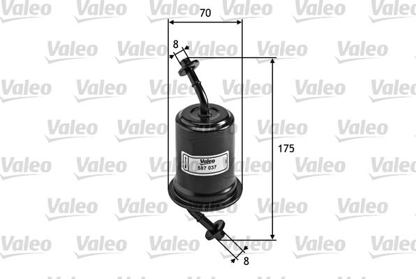 Valeo 587037 - Degvielas filtrs www.autospares.lv