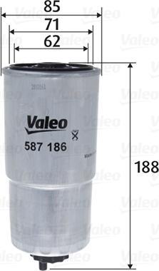 Valeo 587186 - Degvielas filtrs autospares.lv