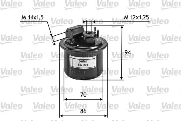 Valeo 587203 - Топливный фильтр www.autospares.lv