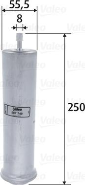 Valeo 587749 - Degvielas filtrs autospares.lv