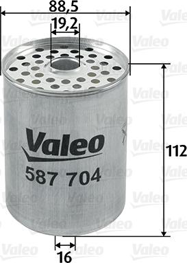 Valeo 587704 - Degvielas filtrs www.autospares.lv