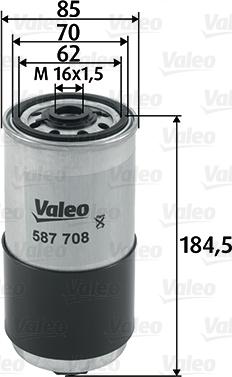 Valeo 587708 - Degvielas filtrs www.autospares.lv