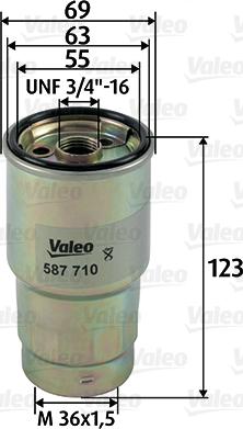 Valeo 587710 - Fuel filter www.autospares.lv