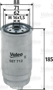 Valeo 587712 - Degvielas filtrs autospares.lv