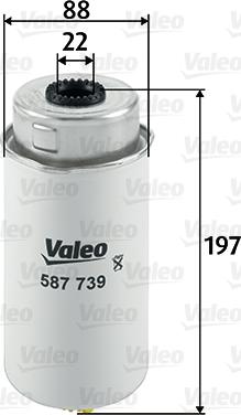 Valeo 587739 - Degvielas filtrs www.autospares.lv