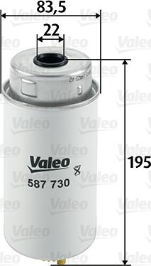 Valeo 587730 - Degvielas filtrs www.autospares.lv