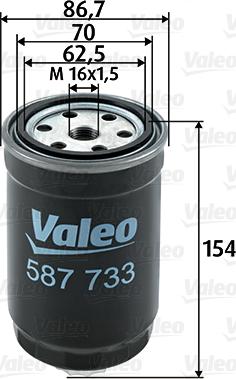 Valeo 587733 - Degvielas filtrs www.autospares.lv