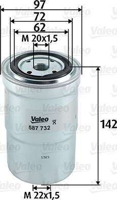 Valeo 587732 - Degvielas filtrs www.autospares.lv