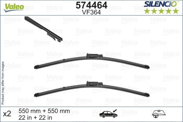 Valeo 574464 - Wiper Blade www.autospares.lv