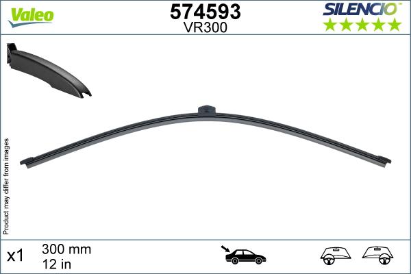 Valeo 574593 - Wiper Blade www.autospares.lv